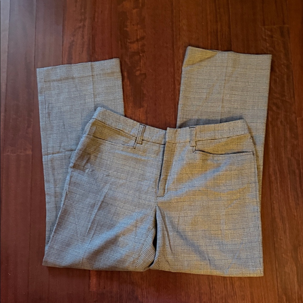 GAP Navy and Gray Checkered Pants